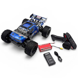 COR00231-B Punisher XD 4WD 2S Small Scale, RTR Monster Truck, Blue