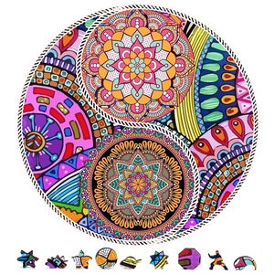 ZCPYYF200 Yin Yang Flowers Wooden Puzzle, 200 pcs