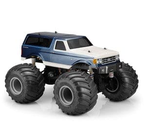 JCO0466 1989 Ford Bronco Monster Truck Clear Body, Fits 7" Width & 10.5" Wheelbase