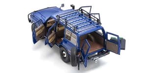 KYO08956XBL 1/18 Scale Toyota Land Cruiser 60 with Optional Parts Blue Model Diecast Car