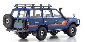 KYO08956XBL 1/18 Scale Toyota Land Cruiser 60 with Optional Parts Blue Model Diecast Car