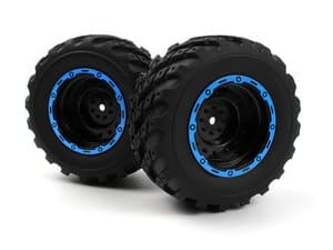 BZN540182 Smyter MT Wheels/Tires Assembled (Black/Blue)