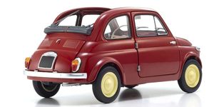 KYO08966R 1/18 Fiat Nuova 500 Diecast Model, Coral Red