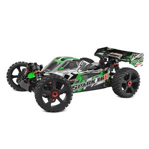 COR00285-G Spark XB6 1/8 6S Basher Buggy, RTR, Green