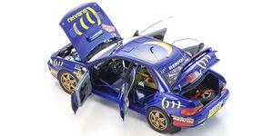 KYO08962B 1/18 Scale Subaru Impreza 1995 Monte Carlo #5 Model Diecast Car