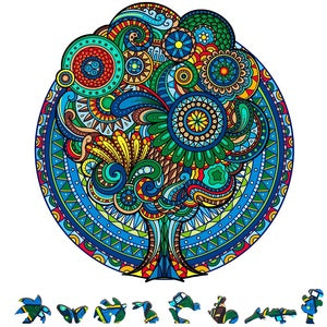 ZCPFR200 Floral Retro Wooden Puzzle, 200 pcs