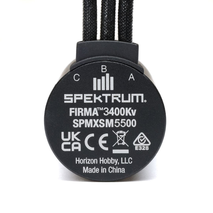 SPMXSM5500 Spektrum Firma 3650 3400Kv 4 Pole Sensorless Motor: 5mm