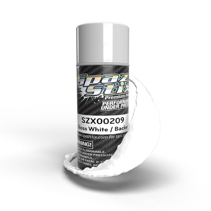 SZX00209 Solid White/Backer, Aerosol Paint, 3.5oz Can