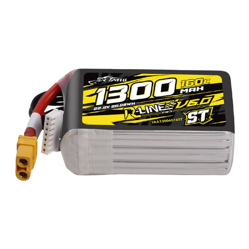 TAA13006S16ST Tattu 1300mAh 6S 160C 22.2V R-Line Version 6.0 ST Lipo w/ XT60
