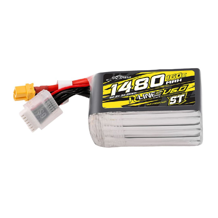 TAA14806S16ST Tattu R-Line Version 6.0 1480mAh 160C 6S 22.2V ST Lipo w/ XT60