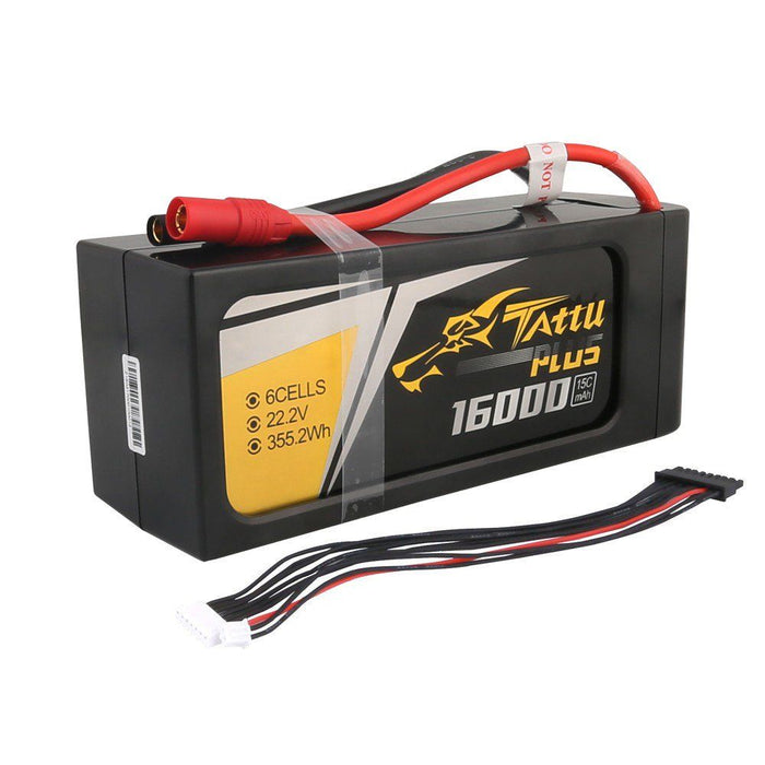 TAA16K6SP15AX Tattu Plus 16000mAh 6S 15C 22.2V Lipo Battery Pack with AS150+X