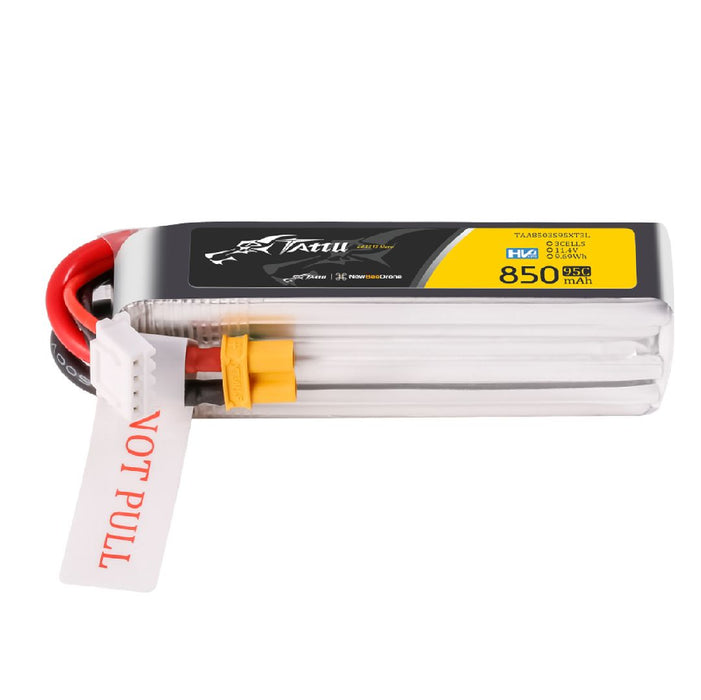 TAA8503S95XT3L Tattu 850mAh 3S 95C 11.4V HV Lipo Long Pack with XT30 Plug