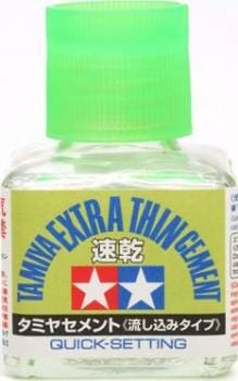 TAM87182 Extra-Thin Cement 40ml, Quick-Setting
