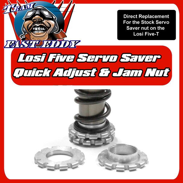 TFE373 Fast Eddy Quick Adjust Servo saver and jam Nuts. Losi 5ive