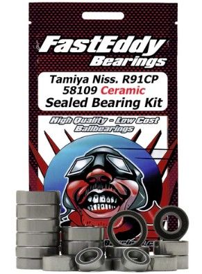 TFE9981 Fast Eddy Tamiya Niss. R91CP 58109 Ceramic Sealed Bearing Kit