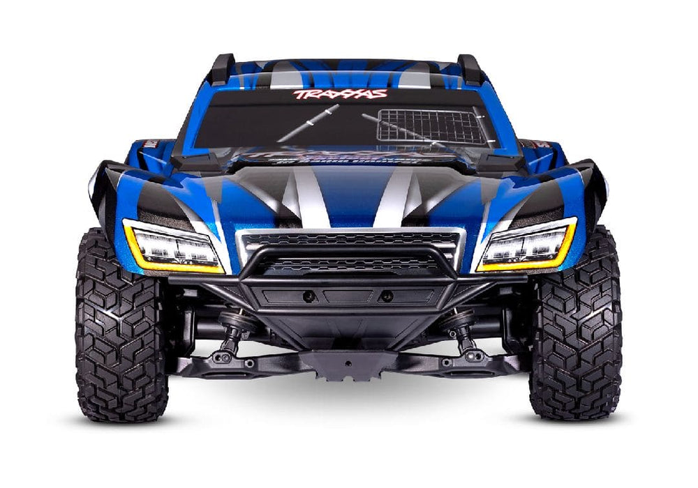 TRA102076-4BLUE Traxxas Maxx Slash 1/8 4WD Brushless Short Course Truck - Blue  ***Recommended Battery and Charger Completer Pack part # TRA2990 TO RUN THIS TRUCK