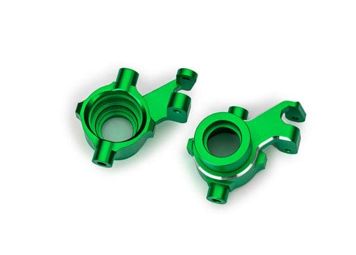 TRA10237-GRN Traxxas Steering blocks, alum w/threadlock, left&right(2)(Grn)