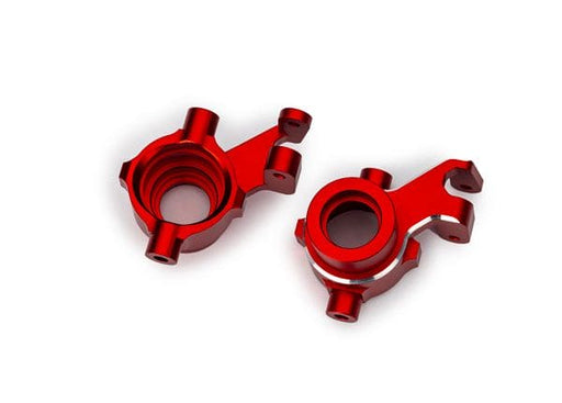 TRA10237-RED Traxxas Steering blocks, alum w/threadlock, left&right(2)(Red)