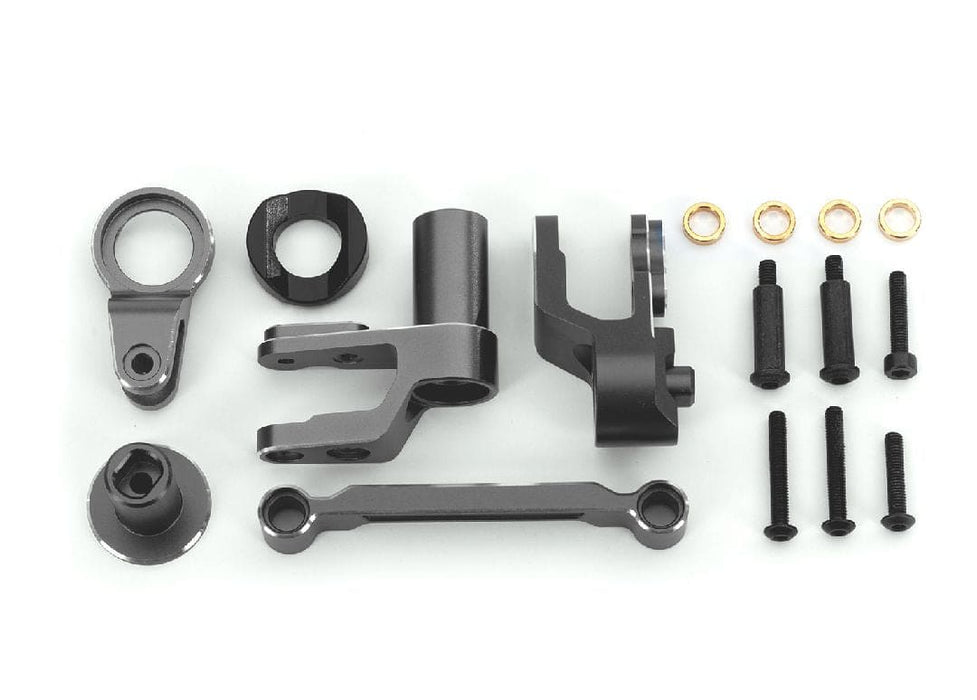 TRA10246-GRAY Traxxas Steering bellcranks, draglink, gray-anodized aluminum