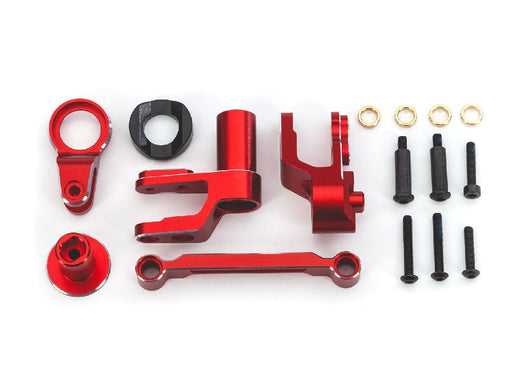 TRA10246-RED Traxxas Steering bellcranks, draglink, red-anodized aluminum