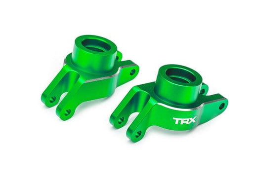 TRA10252-GRN Traxxas Carriers, stub axle, alum, rear, left & right (Green)