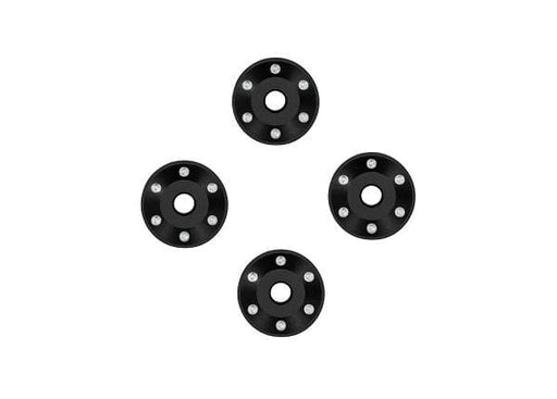 TRA10257-BLK Traxxas Wheel washers, machined aluminum, black (4)