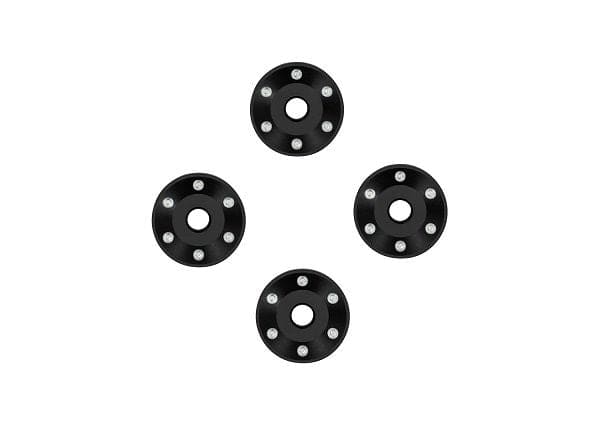 TRA10257-BLK Traxxas Wheel washers, machined aluminum, black (4)