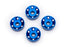 TRA10257-BLUE Traxxas Wheel washers, machined aluminum, blue (4)