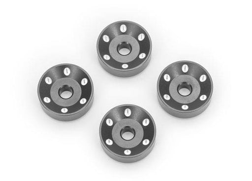 TRA10257-GRAY Traxxas Wheel washers, machined aluminum, gray (4)