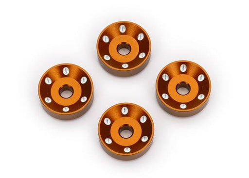 TRA10257-ORNG Traxxas Wheel washers, machined aluminum, orange (4)