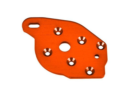 TRA10259-ORNG Traxxas Plate, motor, 6061-T6 aluminum (orange-anodized)
