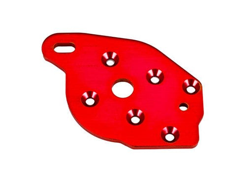 TRA10259-RED Traxxas Plate, motor, 6061-T6 aluminum (red-anodized)