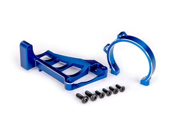 TRA10262-BLUE Traxxas Motor mounts (front & rear) (blue-anodized aluminum)
