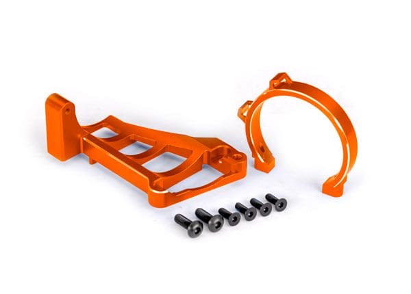 TRA10262-ORNG Traxxas Motor mounts (front & rear) (orange-anodized aluminum)