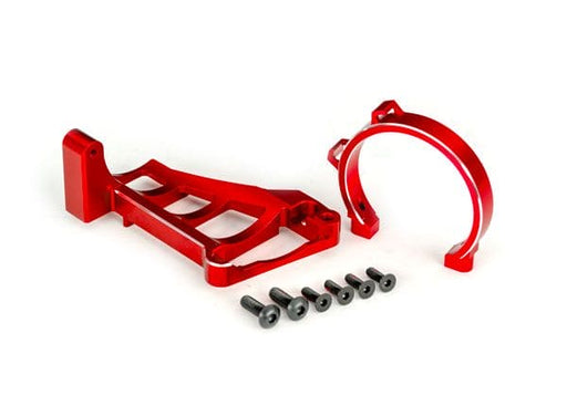 TRA10262-RED Traxxas Motor mounts (front & rear) (red-anodized aluminum)