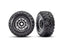 TRA10272-BLK Traxxas Tires & wheels, Maxx Slash belted tires on satin wheels