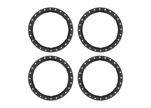 TRA10276-BLK Traxxas Beadlock rings, black (machined aluminum) (4)