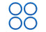 TRA10276-BLUE Traxxas Beadlock rings, blue (machined aluminum) (4)
