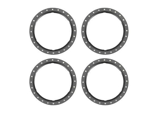 TRA10276-GRAY Traxxas Beadlock rings, gray (machined aluminum) (4)