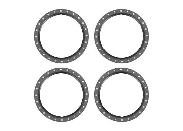 TRA10276-GRAY Traxxas Beadlock rings, gray (machined aluminum) (4)