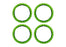 TRA10276-GRN Traxxas Beadlock rings, green (machined aluminum) (4)