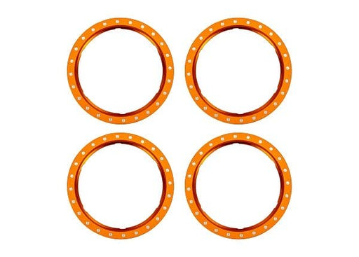 TRA10276-ORNG Traxxas Beadlock rings, orange (machined aluminum) (4)
