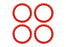 TRA10276-RED Traxxas Beadlock rings, red (machined aluminum) (4)