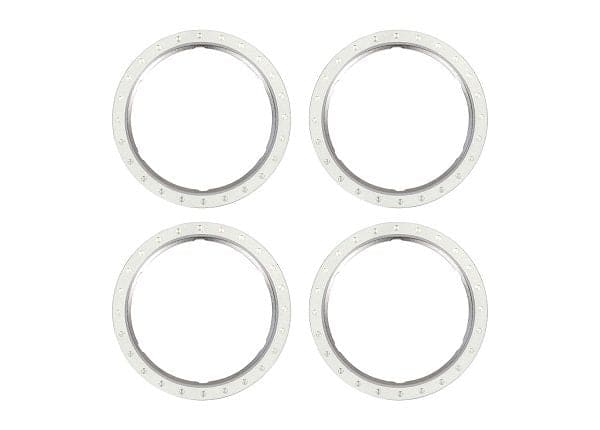 TRA10276-SLVR Traxxas Beadlock rings, silver (machined aluminum) (4)