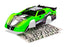 TRA10423-GRN Traxxas Body, Slash Late Model, green (painted, decals applied)