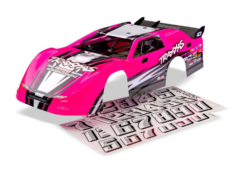 TRA10423-PINK Traxxas Body, Slash Late Model, pink (painted, decals applied)