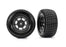 TRA10473 Traxxas Hoosier Tires on graphite gray wheels (2) (2WD front)