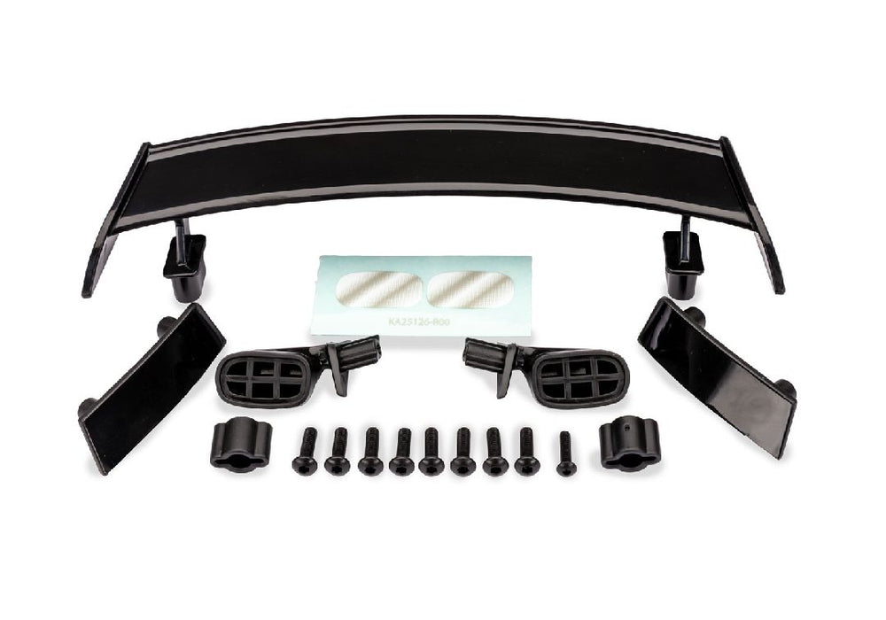 TRA10519 Traxxas Mirrors, side, black, mirror, spoiler, bumper inserts