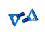 TRA10534-BLUE Traxxas Susp Arms Lower Fr Aluminum Blue