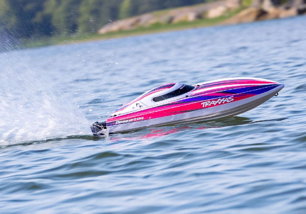 TRA106064-4PINK Traxxas Disruptor High-Performance Boat, 4S VXL - Pink *** YOU will need this part # TRA2998 to run this BOAT